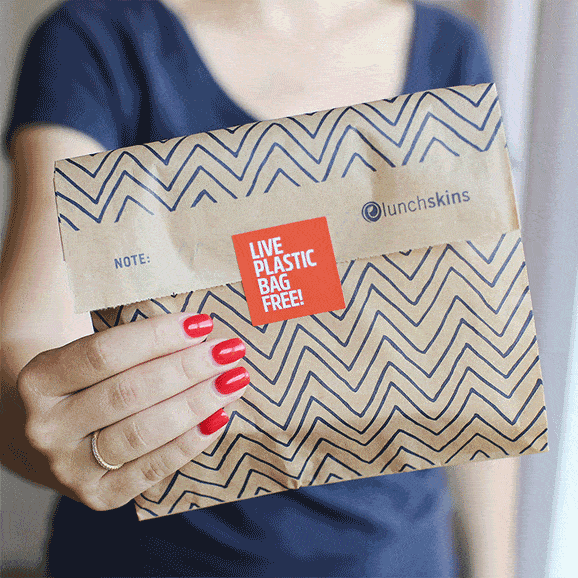 Image of Compostable Paper Quart (XL) Sandwich Bags - Lunchskins